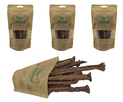 Paw Natural Hunde Leckerlis (3x150g) Kaninchen-Sticks | 100% Gluten- & getreidefrei | aus frischem Fleisch gesunder Tiere (450g) von Paw Natural