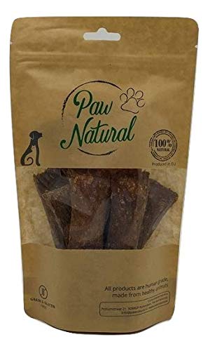 Paw Natural Hunde Leckerlis | 150g Ziege-Streifen | 100% Gluten- & getreidefrei | aus frischem Fleisch gesunder Tiere von Paw Natural