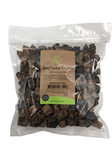 Paw Natural Hunde Leckerlis | 200g Rinderlungen-Würfel | 100% Gluten- & getreidefrei | getrocknete Lunge von Paw Natural