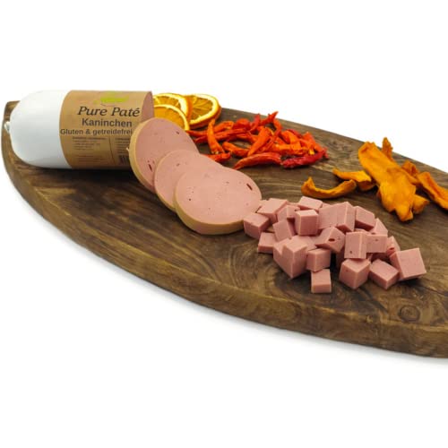 Paw Natural Hundewurst schnittfest | 3x400g Kaninchen-Wurst | Gluten- & getreidefrei | aus frischem Fleisch gesunder Tiere (Kaninchen, 3x400gr) von Paw Natural