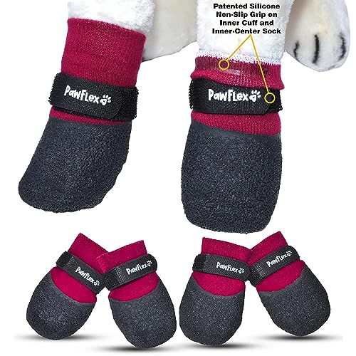 Doppelt getauchte, dicke, strukturierte, wasserdichte Baumwollsocken | PawFlex bequeme Pawz weiche Haustierschuhe für drinnen und draußen | rutschfester Silikongriff am inneren Handgelenk für kein Doppelt getauchte, dicke, strukturierte, wasserdichte Baumwollsocken | PawFlex bequeme Pawz weiche Haustierschuhe für drinnen und draußen | rutschfester Silikongriff am inneren Handgelenk für kein von PawFlex