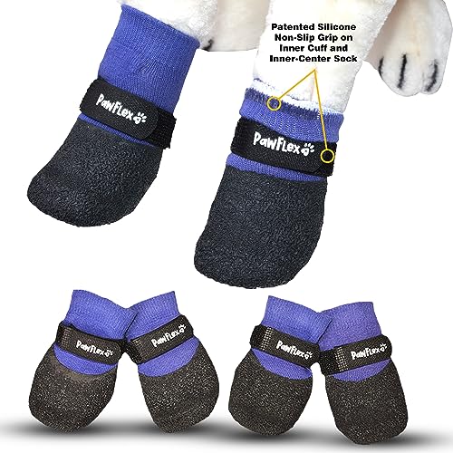 Doppelt getauchte, dicke, strukturierte, wasserdichte Baumwollsocken | PawFlex bequeme Pawz weiche Haustierschuhe für drinnen und draußen | rutschfester Silikongriff am inneren Handgelenk für kein Doppelt getauchte, dicke, strukturierte, wasserdichte Baumwollsocken | PawFlex bequeme Pawz weiche Haustierschuhe für drinnen und draußen | rutschfester Silikongriff am inneren Handgelenk für kein von PawFlex