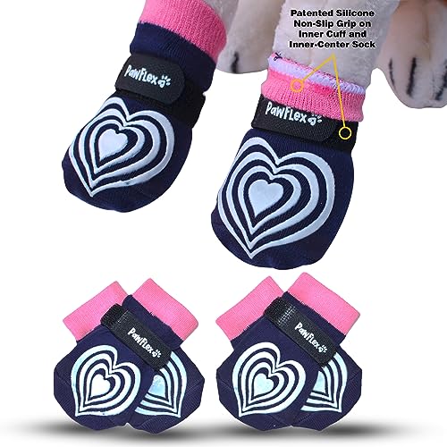 Medizinische, therapeutische doppelseitige rutschfeste Baumwollsocken | PawFlex bequeme Pawz Silikon-Griff an der Innenmanschette, kein Verdrehen oder Abrutschen | Zugkontrolle für ältere und von PawFlex
