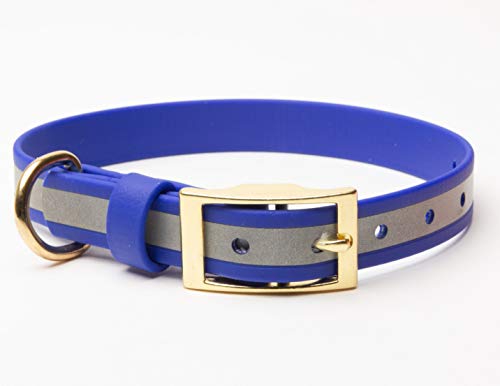 Reflektierendes Hundehalsband – Unser blaues reflektierendes BiothaneHundehalsband sorgt für zusätzliche Sicherheit, indem Ihr Junge im Dunkeln auffällt. Diese wasserdichten Hundehalsbänder sind von PawFurEver