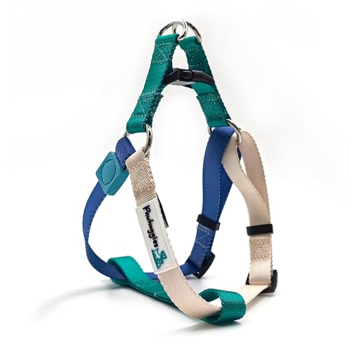 Pawhuggies Tri-Color Hundegeschirr, verstellbares Step-in-Design, Hundegeschirr für große Hunde, kein Ziehen, Welpengeschirr, leicht zu gehen, Hundegeschirr für große Hunde, großes Hundegeschirr, Grün Pawhuggies Tri-Color Hundegeschirr, verstellbares Step-in-Design, Hundegeschirr für große Hunde, kein Ziehen, Welpengeschirr, leicht zu gehen, Hundegeschirr für große Hunde, großes Hundegeschirr, Grün von PawHuggies