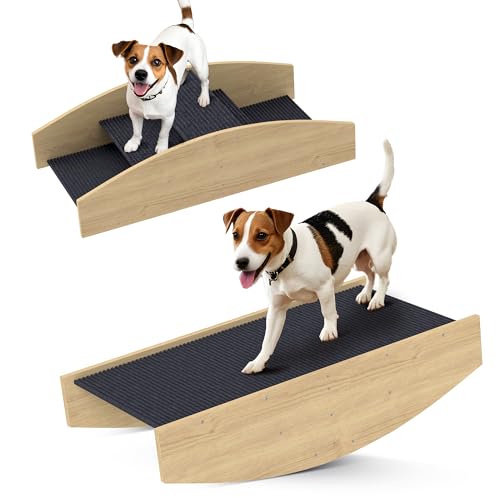 PawHut 2-in-1 Hundewippe, Hunde Agility Wippe aus Holz, Hunde Agilitäts Rampe für kleine, mittelgroße Hunde unter 15 kg, für Balance, Selbstvertrauen, 80 x 39,5 x 20 cm Naturholz PawHut 2-in-1 Hundewippe, Hunde Agility Wippe aus Holz, Hunde Agilitäts Rampe für kleine, mittelgroße Hunde unter 15 kg, für Balance, Selbstvertrauen, 80 x 39,5 x 20 cm Naturholz von PawHut
