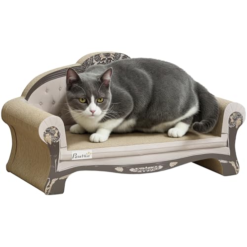 PawHut 2-in-1-Katzenkratzer, Katzenkratzbrett mit organischer Katzenminze, Pappsofa für Wohnungskatzen, 29,5 x 56 x 26cm, braun PawHut 2-in-1-Katzenkratzer, Katzenkratzbrett mit organischer Katzenminze, Pappsofa für Wohnungskatzen, 29,5 x 56 x 26cm, braun von PawHut