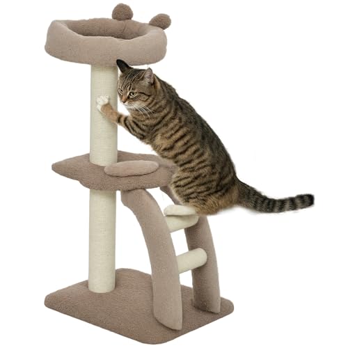 PawHut 88cm Kratzbaum für Indoor Katzen Katzenturm mit Kratzbaum Braun PawHut 88cm Kratzbaum für Indoor Katzen Katzenturm mit Kratzbaum Braun von PawHut