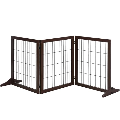 PawHut Absperrgitter für Hunde Schutzgitter Hundegitter mit Stützfüßen Treppengitter Hundeabsperrgitter Türschutzgitter für Kamin & Ofen, Kiefernholz Braun 185 x 36 x 71 cm PawHut Absperrgitter für Hunde Schutzgitter Hundegitter mit Stützfüßen Treppengitter Hundeabsperrgitter Türschutzgitter für Kamin & Ofen, Kiefernholz Braun 185 x 36 x 71 cm von PawHut