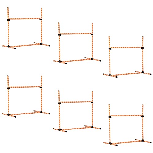 PawHut Agility Set Hunde, 6tlg. Agility-Ausrüstungs-Set mit Flechtstangen, Pfeife, Hundetraining Zubehör mit Tragetasche, für Park, Garten, Orange PawHut Agility Set Hunde, 6tlg. Agility-Ausrüstungs-Set mit Flechtstangen, Pfeife, Hundetraining Zubehör mit Tragetasche, für Park, Garten, Orange von PawHut