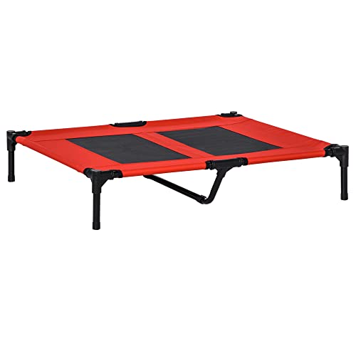 PawHut Hundehochbett Hundebett auf Füßen Hundebett Katze XXL Feldbett für Hund Tier 92L x 76l x 18H cm rot PawHut Hundehochbett Hundebett auf Füßen Hundebett Katze XXL Feldbett für Hund Tier 92L x 76l x 18H cm rot von PawHut