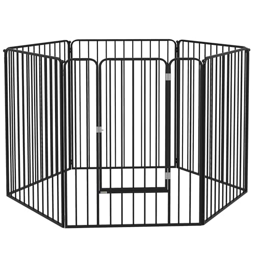 PawHut Große Hundebox mit 6 modularen Paneelen für drinnen und draußen, Hundegitter aus Stahl mit Tür, 164x83x100 cm, Schwarz PawHut Große Hundebox mit 6 modularen Paneelen für drinnen und draußen, Hundegitter aus Stahl mit Tür, 164x83x100 cm, Schwarz von PawHut