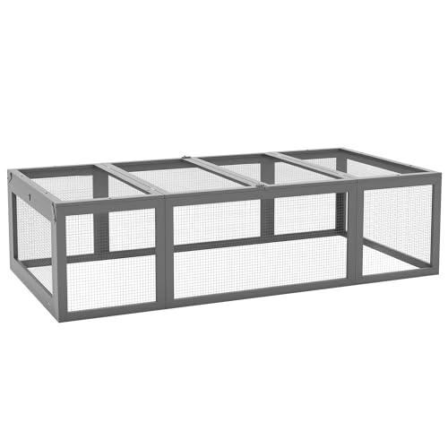PawHut Hasenstall Kaninchenstall aus Tannenholz Winterfest Hasenkäfig mit aufklappbar Dach 180x90x48 cm Kaninchenkäfig Outdoor Kleintierstall für Kleintiere Hasen Kaninchen Meerschweinchen Grau PawHut Hasenstall Kaninchenstall aus Tannenholz Winterfest Hasenkäfig mit aufklappbar Dach 180x90x48 cm Kaninchenkäfig Outdoor Kleintierstall für Kleintiere Hasen Kaninchen Meerschweinchen Grau von PawHut