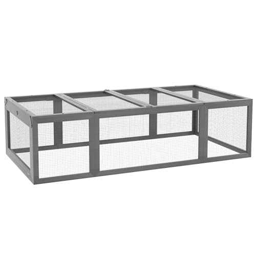 PawHut Hasenstall Kaninchenstall aus Tannenholz Winterfest Hasenkäfig mit aufklappbar Dach 180x90x48 cm Kaninchenkäfig Outdoor Kleintierstall für Kleintiere Hasen Kaninchen Meerschweinchen Grau PawHut Hasenstall Kaninchenstall aus Tannenholz Winterfest Hasenkäfig mit aufklappbar Dach 180x90x48 cm Kaninchenkäfig Outdoor Kleintierstall für Kleintiere Hasen Kaninchen Meerschweinchen Grau von PawHut