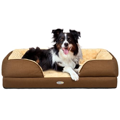 PawHut Hundebett Beruhigendes Haustierbett, Hundematratze für mittelgroße Hunde, Braun von PawHut