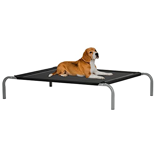 PawHut Hundebett Katze XL hoher Komfort auf Füßen Feldbett 110L x 75l x 20H cm Textilene mikroperforiert schwarz PawHut Hundebett Katze XL hoher Komfort auf Füßen Feldbett 110L x 75l x 20H cm Textilene mikroperforiert schwarz von PawHut