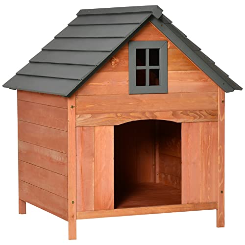 PawHut Hundehütte Outdoor Hundehaus Hundehöhle aus Holz Winterfest für mittelgroße Hunde Natur 81,3 x 91,5 x 98,5 cm PawHut Hundehütte Outdoor Hundehaus Hundehöhle aus Holz Winterfest für mittelgroße Hunde Natur 81,3 x 91,5 x 98,5 cm von PawHut