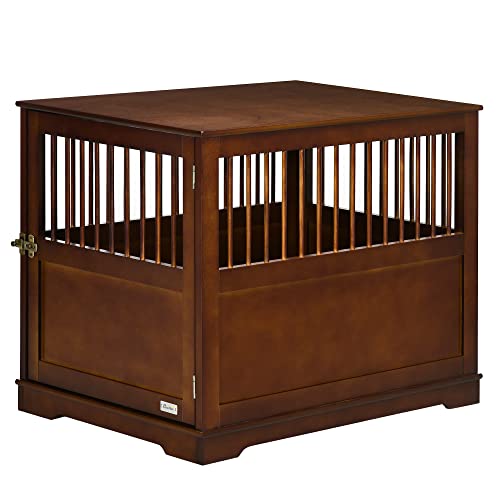 PawHut Hundekäfig, Haustierkäfig, Hundehütte für mittelgroße Hunde, Hundebox Indoor, Tierkäfig mit abschließbarer Tür, Braun, 80,5 x 59,5 x 67,5 cm PawHut Hundekäfig, Haustierkäfig, Hundehütte für mittelgroße Hunde, Hundebox Indoor, Tierkäfig mit abschließbarer Tür, Braun, 80,5 x 59,5 x 67,5 cm von PawHut