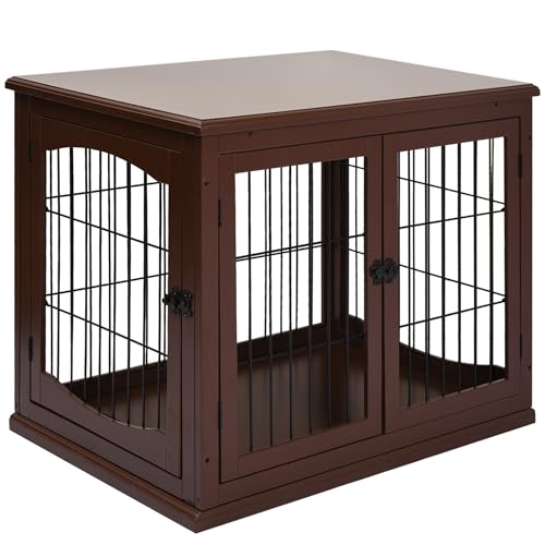 PawHut Hundekäfig für Zuhause, Hundehütte mit 2 Eingängen, Abschließbar Hundebox, Hundehaus für kleine Hunde, Braun, 58,5 x 81 x 66 cm PawHut Hundekäfig für Zuhause, Hundehütte mit 2 Eingängen, Abschließbar Hundebox, Hundehaus für kleine Hunde, Braun, 58,5 x 81 x 66 cm von PawHut