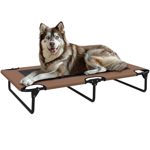 PawHut Erhöhtes Hundebett klappbar Haustierbett, Outdoor Hundeliege mit Netzdesign, Atmungsaktiv, für große Hunde Kaffee Oxford 107 x 61 x 20 cm PawHut Erhöhtes Hundebett klappbar Haustierbett, Outdoor Hundeliege mit Netzdesign, Atmungsaktiv, für große Hunde Kaffee Oxford 107 x 61 x 20 cm von PawHut