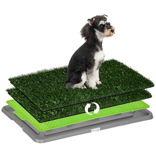 PawHut Hundetoilette mit Gras 67 x 41 cm Hundeklo Trainingsunterlage mit 2 Austauschbarer Kunstrasen Welpentoilette für Kleine Hunde Grosse Hunde ältere PawHut Hundetoilette mit Gras 67 x 41 cm Hundeklo Trainingsunterlage mit 2 Austauschbarer Kunstrasen Welpentoilette für Kleine Hunde Grosse Hunde ältere von PawHut