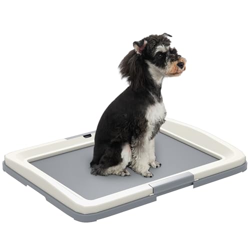 PawHut Hundetoilette Hundesandgrube mit Tablett für das Welpentraining drinnen und draußen 63x48,5x6 cm Grau PawHut Hundetoilette Hundesandgrube mit Tablett für das Welpentraining drinnen und draußen 63x48,5x6 cm Grau von PawHut