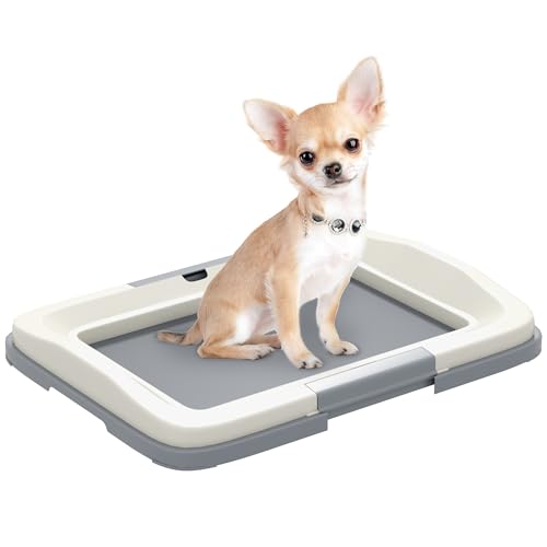 PawHut Hundetoilettenablage, Hundekloablage für das Training von Hunden, Hundetöpfchenablage Welpenablageablagehalter für drinnen, Balkon, draußen, 47 x 34 x 6cm von PawHut