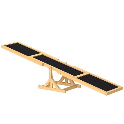 PawHut Hundewippe, Hunde Agility Wippe aus Holz, rutschfest Hunde Agilitäts Rampe für Hunde unter 30 kg, für Balance, 180 x 30 x 30 cm Gelb PawHut Hundewippe, Hunde Agility Wippe aus Holz, rutschfest Hunde Agilitäts Rampe für Hunde unter 30 kg, für Balance, 180 x 30 x 30 cm Gelb von PawHut