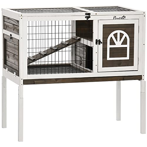 PawHut Kaninchenstall Kaninchen-Innenstall, mit 1 herausnehmbaren Behälter, 2 verschließbaren Türen, 1 Leiter Kaninchenstall aus Holz für 1 bis 2 Kaninchen, 90 x 53 x 87 cm, Kaffee PawHut Kaninchenstall Kaninchen-Innenstall, mit 1 herausnehmbaren Behälter, 2 verschließbaren Türen, 1 Leiter Kaninchenstall aus Holz für 1 bis 2 Kaninchen, 90 x 53 x 87 cm, Kaffee von PawHut