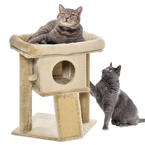 PawHut Kratzbaum 57 cm Kleiner Katzenbaum mit Katzenhöhle, Liegeplattform, Katzenkratzbaum mit Kratzbrett, Spielball, Katzenmöbel für Katzen bis 5 kg, Kaffee PawHut Kratzbaum 57 cm Kleiner Katzenbaum mit Katzenhöhle, Liegeplattform, Katzenkratzbaum mit Kratzbrett, Spielball, Katzenmöbel für Katzen bis 5 kg, Kaffee von PawHut