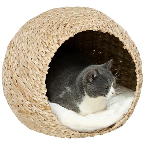 PawHut Katzenkorb, Katzenhaus, mit weichem Kissen, geräumiger Innenraum, Quengel, 45 x 41 x 37 cm, braun PawHut Katzenkorb, Katzenhaus, mit weichem Kissen, geräumiger Innenraum, Quengel, 45 x 41 x 37 cm, braun von PawHut