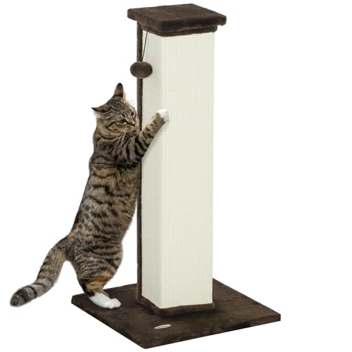 PawHut Katzenkratzbaum Höhe 81 cm Katzenkratzbaum Sisal Katzenkratzbaum mit Sisalpfosten und hängendem Ball 41x41x81 cm Braun PawHut Katzenkratzbaum Höhe 81 cm Katzenkratzbaum Sisal Katzenkratzbaum mit Sisalpfosten und hängendem Ball 41x41x81 cm Braun von PawHut