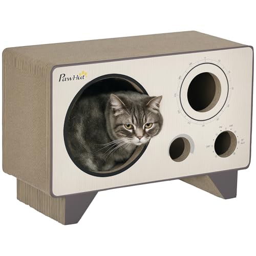 PawHut Katzenkratzer Katzenkratzbrett Radio Form mit Katzenminze, Naturholz-Finish PawHut Katzenkratzer Katzenkratzbrett Radio Form mit Katzenminze, Naturholz-Finish von PawHut