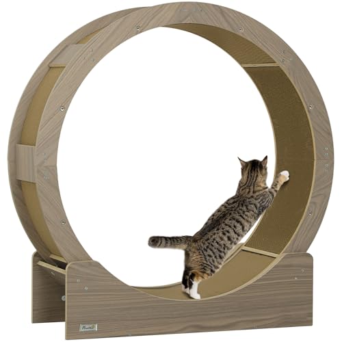 PawHut Katzenlaufrad Laufrad für Katzen 91 cm mit Bremse, Kratzbrett, Katzenrad für gesunde Bewegung, Entspannung, Walnuss PawHut Katzenlaufrad Laufrad für Katzen 91 cm mit Bremse, Kratzbrett, Katzenrad für gesunde Bewegung, Entspannung, Walnuss von PawHut