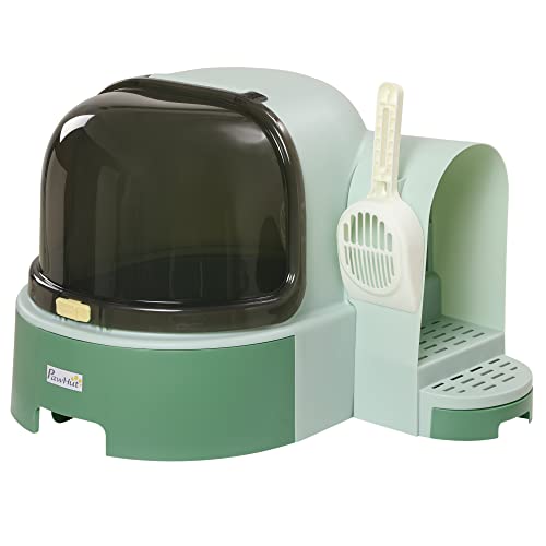 PawHut Katzentoilette, Katzenhaus, Katzenklo inklusive Schaufel, 2 Herausziehbarer Bodenwannen, Haube, Grün, 52 x 60 x 42 cm PawHut Katzentoilette, Katzenhaus, Katzenklo inklusive Schaufel, 2 Herausziehbarer Bodenwannen, Haube, Grün, 52 x 60 x 42 cm von PawHut