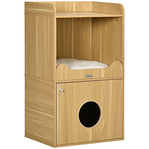 PawHut Katzentoilette für Katzen, Aufbewahrungsschrank, 3 Ebenen, Fach geschlossen durch eine Tür, 1 Kissen, 60 x 45 x 103 cm PawHut Katzentoilette für Katzen, Aufbewahrungsschrank, 3 Ebenen, Fach geschlossen durch eine Tür, 1 Kissen, 60 x 45 x 103 cm von PawHut
