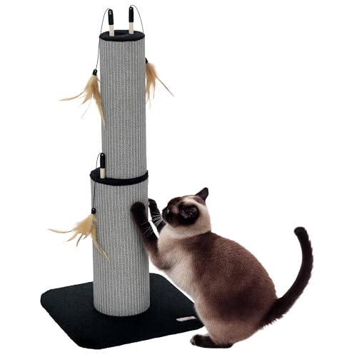 PawHut Kratzbaum 78 cm hoch mit 3 Spielzeugfedern, Schwarz PawHut Kratzbaum 78 cm hoch mit 3 Spielzeugfedern, Schwarz von PawHut
