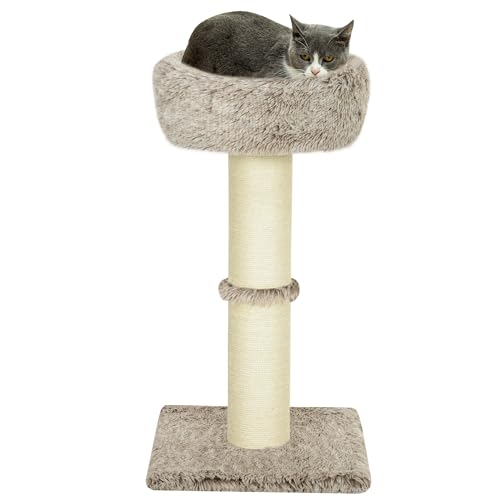 PawHut Kratzbaum 87 cm hoch Katzenbaum mit Bett, dick Stamm, Katzenkratzbaum mit Sisal-Kratzsäulen, für Katzen bis 6 kg, Indoor, Braun PawHut Kratzbaum 87 cm hoch Katzenbaum mit Bett, dick Stamm, Katzenkratzbaum mit Sisal-Kratzsäulen, für Katzen bis 6 kg, Indoor, Braun von PawHut