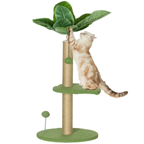 PawHut Kratzbaum Kletterbaum für Katzen Aktivitätscenter Höhe 83 cm mit Jute-Kratzbaum, Spielzeugbällen, Plüschplattformen - grün PawHut Kratzbaum Kletterbaum für Katzen Aktivitätscenter Höhe 83 cm mit Jute-Kratzbaum, Spielzeugbällen, Plüschplattformen - grün von PawHut