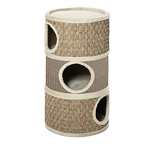 PawHut Kratztonne, Höhe 70 cm, Katzenkratzbaum für Katzen 3 Ebenen Katzenbaum Kletterbaum Katzenmöbel mit Sisal Plüsch PawHut Kratztonne, Höhe 70 cm, Katzenkratzbaum für Katzen 3 Ebenen Katzenbaum Kletterbaum Katzenmöbel mit Sisal Plüsch von PawHut