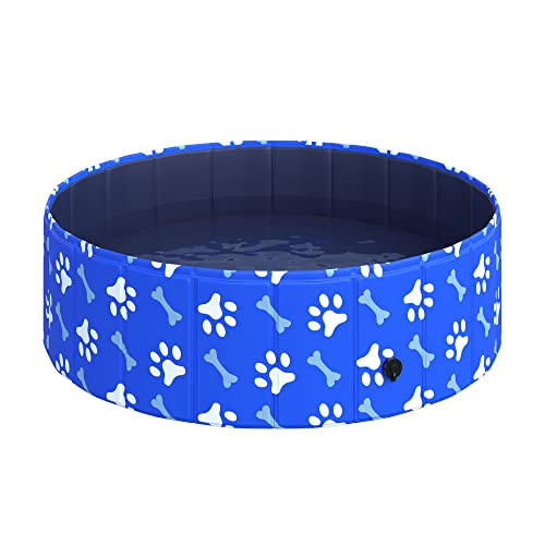 PawHut Rigid Dog Pool Small Size 35kg Hartplastik und rutschfest für Garten oder Innenraum, Blau Φ100x30cm PawHut Rigid Dog Pool Small Size 35kg Hartplastik und rutschfest für Garten oder Innenraum, Blau Φ100x30cm von PawHut