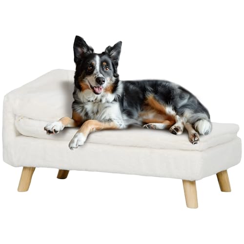 PawHut Sofa für Hunde, Katzen, mit weichem Kissen, abnehmbarer und waschbarer Bezug, aus Plüsch, 70 x 42,5 x 38,5 cm, cremefarben PawHut Sofa für Hunde, Katzen, mit weichem Kissen, abnehmbarer und waschbarer Bezug, aus Plüsch, 70 x 42,5 x 38,5 cm, cremefarben von PawHut
