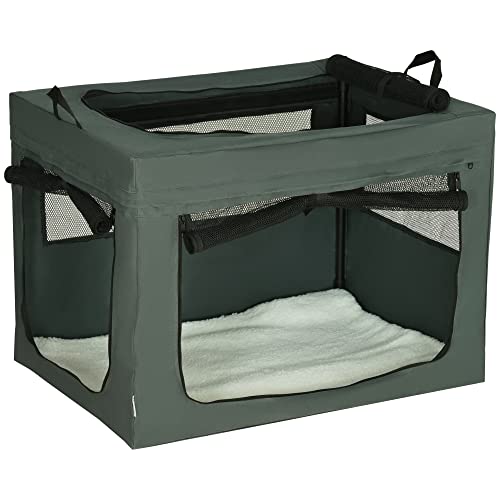 PawHut Transporttasche, faltbar, für Haustiere, mit Griff, Öffnung oben, Netzstoff, Maße: 79,5 x 57 x 57 cm, Grau / Schwarz PawHut Transporttasche, faltbar, für Haustiere, mit Griff, Öffnung oben, Netzstoff, Maße: 79,5 x 57 x 57 cm, Grau / Schwarz von PawHut