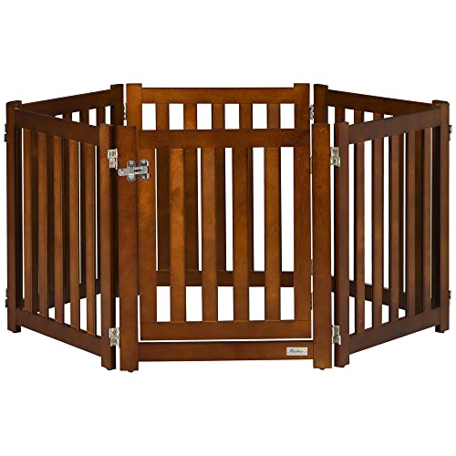 PawHut Welpengehege und -tor für kleine Hunde mit 6 modularen Paneelen, faltbar und platzsparendes Design für den Innenbereich, braun PawHut Welpengehege und -tor für kleine Hunde mit 6 modularen Paneelen, faltbar und platzsparendes Design für den Innenbereich, braun von PawHut