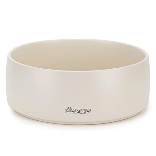 PawMeow Keramik Hundenapf für kleine Hunde (Beige, 20,3 cm) von PawMeow