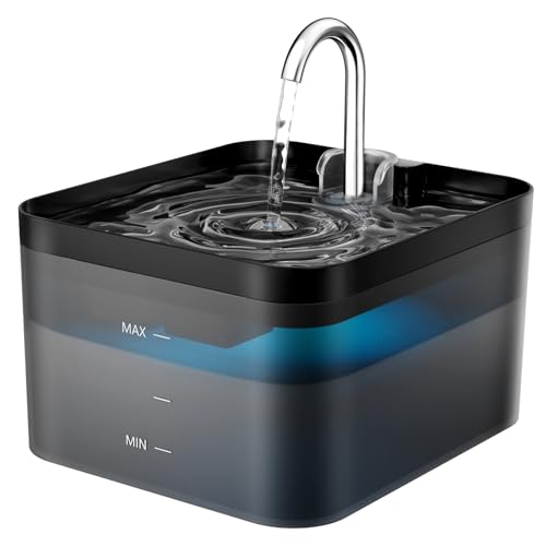 PawPoll Katzenbrunnen, 2,2L Trinkbrunnen für Katze, Super Leiser, Wasserhahn-Design Wasserbrunnen für Katzen mit LED und Aktivkohlefilter, Leicht zu Reinigen, Zwei Wasserfluss-Designs PawPoll Katzenbrunnen, 2,2L Trinkbrunnen für Katze, Super Leiser, Wasserhahn-Design Wasserbrunnen für Katzen mit LED und Aktivkohlefilter, Leicht zu Reinigen, Zwei Wasserfluss-Designs von PawPoll
