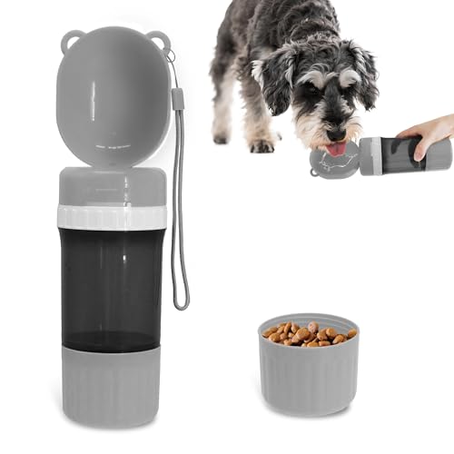 PawSailor 2 in 1 Haustier Reise Wasserflasche & Futterbehälter - 140 Unzen Wasser + 170.1 g Futterspender, Auslaufsichere Tragbare Hund Wasserflasche Schüssel für Spaziergänge, Wandern, Camping, Grau PawSailor 2 in 1 Haustier Reise Wasserflasche & Futterbehälter - 140 Unzen Wasser + 170.1 g Futterspender, Auslaufsichere Tragbare Hund Wasserflasche Schüssel für Spaziergänge, Wandern, Camping, Grau von PawSailor