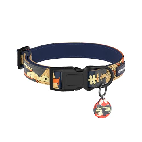 PawView Hundehalsband mit Smart-ID-Tag – Verstellbares, weich gepolstertes, strapazierfähiges, bequemes Hundehalsband mit niedlichem Pop-Art-Doodle-Design für kleine, mittelgroße und große Hunde PawView Hundehalsband mit Smart-ID-Tag – Verstellbares, weich gepolstertes, strapazierfähiges, bequemes Hundehalsband mit niedlichem Pop-Art-Doodle-Design für kleine, mittelgroße und große Hunde von PawView