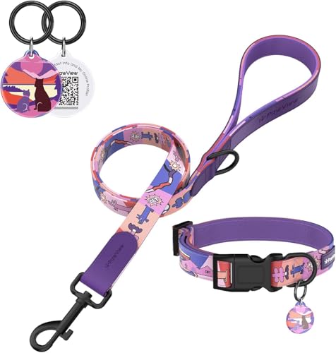 PawView Hundehalsband und Leine, Violett, Größe S PawView Hundehalsband und Leine, Violett, Größe S von PawView