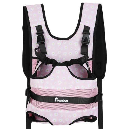 Pawaboo Haustier Rucksack Front Hund Tragetasche, Beinen heraus Rucksäcke Haustier, Verstellbar Hunderucksack für Klein Mittler Hunde Katzen für Reisen Wandern Radfahren Camping, M, Rosa Gänseblümchen Pawaboo Haustier Rucksack Front Hund Tragetasche, Beinen heraus Rucksäcke Haustier, Verstellbar Hunderucksack für Klein Mittler Hunde Katzen für Reisen Wandern Radfahren Camping, M, Rosa Gänseblümchen von Pawaboo